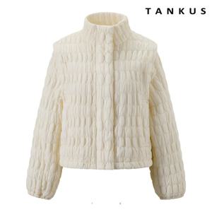 [탱커스] 퀼팅 스트링 반하이넥 패딩 점퍼 (TX4JP007L0)