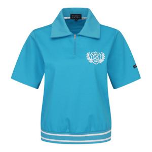 파리게이츠골프반팔티 NQC 521C3TR060_BL 여성 로고 하프 집업 반팔 티셔츠