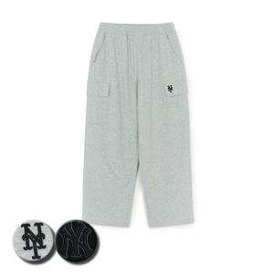 MLB 공용 스몰로고 경량 기모 카고 와이드 팬츠 (3APTB2856)