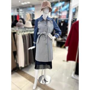 조이너스 세이브존01 투톤 배색 체크 트렌치 코트 JADS2WCH200_BC