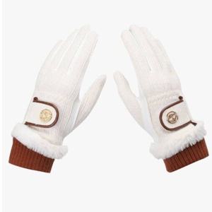 [엘르골프]여성 장신 포인트 양손장갑 6K88151 블랙,아이보리