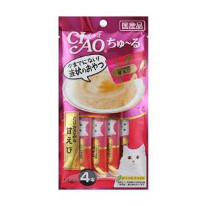 이나바 챠오 츄르 닭가슴살 새우 4개입 (SC-142) 고양이 간식 파우치