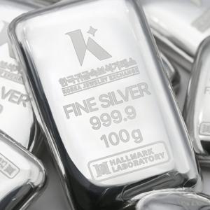 [한국귀금속보석거래소] 100g 진공 실버바 999.9 한귀보 포나인 은바