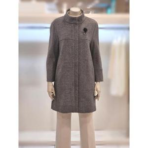 프렐린 세이브존02 잔체크하이넥 집업 코트 ROH234130