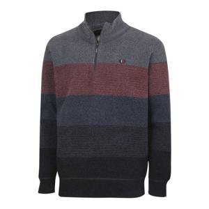 [파파브로] 멘즈 보온안감 그라데이션 배색 반집업 니트 IU-KNK-16-A,C