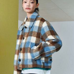 [랩]MARIO울혼방 체크 코트 AQ4WTB61