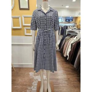 BCBG 세이브존01 스퀘어 체크 원피스 B5C7O602