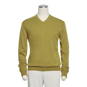 [레노마캐주얼]F/W 프리미엄 캐시미어 혼방 머스타드컬러 V넥 니트 RQGMKT15A