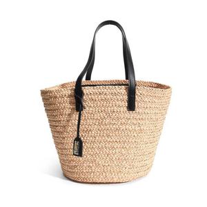 생로랑 라피아 파니에 미디움 토트백 베이지 693242 GQTHJ 7063