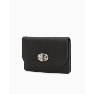 [질스튜어트 ACC] JAWA6E002BK [AUBE] 블랙 가죽 오브 장식 아코디언 카드지갑