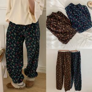 나야홍 / 위쉬몰 MO 플라워포근밴딩통바지(T604H601) 빅사이즈