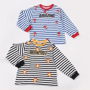 [코코리따]STRIPE 안에 히어로 티셔츠CELA238M1