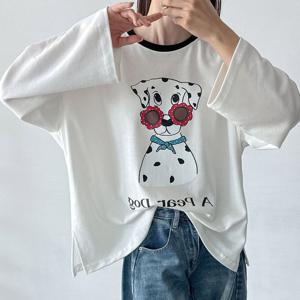 나야홍 / 아이우먼 달마시안도그티셔츠 MAV806M601 빅사이즈