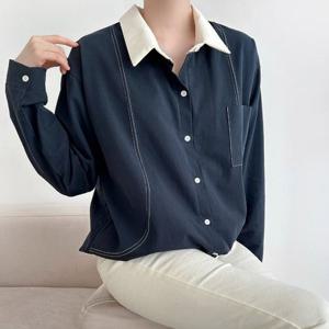 나야홍 / 아이우먼 밑단스트링스티치남방 BSV578M601 빅사이즈