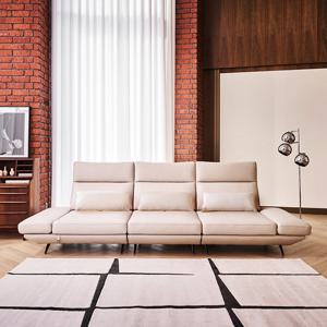 [다우닝] 프리움 4인 스윙 전체 통가죽 소파