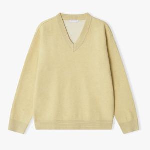 남성 25FW 라이트옐로우 이중지 브이넥 니트 LLW51689