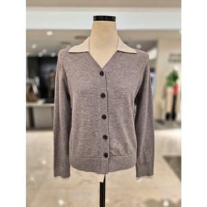 [비지트인뉴욕] 니트 카라 배색 가디건 (VC1GD13)