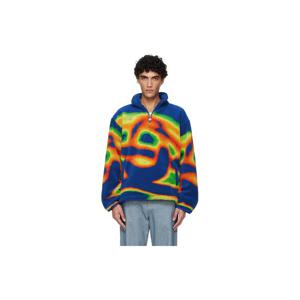 카사블랑카 재킷 블루 1 4 집업 플리스 재킷 261195M180000