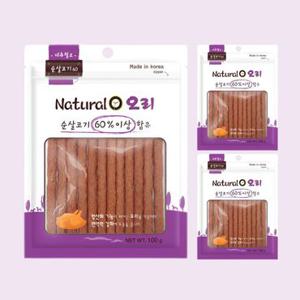 [임박/특가]네츄럴오 오리고기져키100g x 3개 / 강아지간식