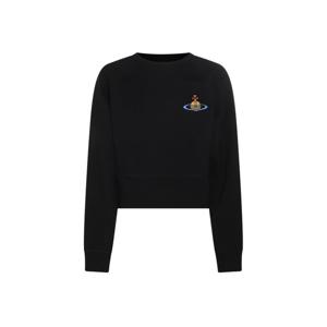 비비안웨스트우드 크롭 맨투맨 블랙 여성 1I010001 J0006 N401