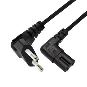 HDTOP 국산 8자 코드 전원 파워 케이블 양쪽 꺾임 블랙 1M HT-AC086