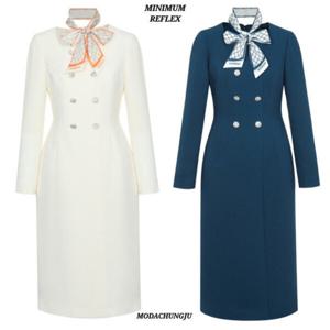 [미니멈]MD 노카라 더블버튼 원피스  MD MXAAWO2140_CJ