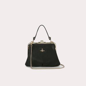 [비비안웨스트우드]비비안웨스트우드 직수입 사피아노 레더 복조리 체인백 블랙 (VOTCBA2006)