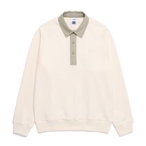 내셔널지오그래픽 N251USW150 피타 카라 세미오버핏 스웻 셔츠 IVORY