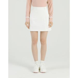 헤지스 골프 여성 25SS 화이트 여성 A라인 트임 스커트 HWSK5A211OW