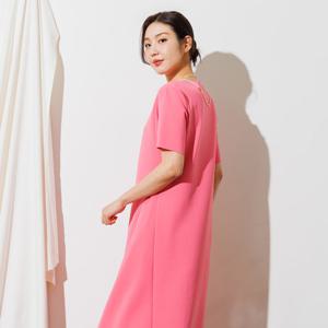 [디아스토리] 솔리드 절개 드레스 (AHSODF01)-PINK