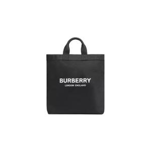 버버리 로고 프린트 나일론 토트백 블랙 8026233
