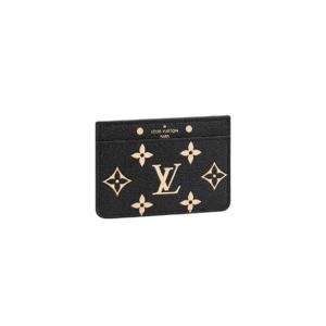 루이비통 카드 홀더 모노그램 앙프렝뜨 블랙 베이지 M81022