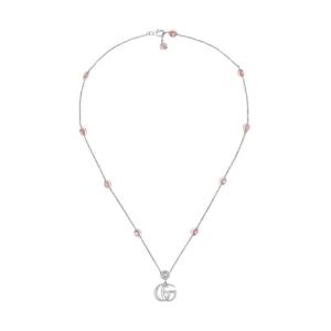 구찌 더블 G 마더 펄 네클리스 실버 에이지드 피니쉬 527399-J8440-8164