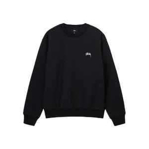 스투시 스탁 로고 크루넥 워시드 블랙 118531