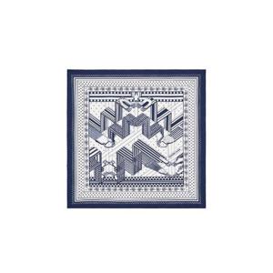 에르메스 상글 엔 지그재그 반다나 55 마린 블랑 H043867S04