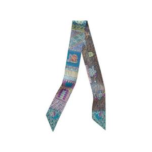 에르메스 슈퍼 실크 퀘스트 트윌리 블루 코발트 로즈 죤 H064011S03