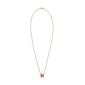 에르메스 미니 팝아슈 펜던트 골드 하드웨어   루즈 그르나 H147992FB7