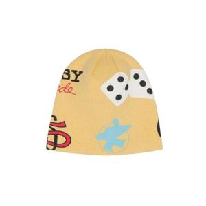 스투시 믹스드 로고 스컬캡 페일 옐로우 1321197