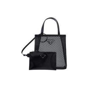 프라다 폴카 닷 메쉬 스몰 토트백 블랙 1BG417-2DZ8-F0002