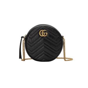 구찌 GG 마몽 미니 라운드 숄더백 블랙 550154-0OLET-1000