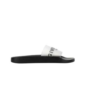 지방시 러버 슬라이드 플랫 샌들 화이트 블랙 BE3004E188-116