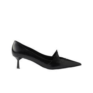 프라다 투톤 브러쉬드 레더 펌프스 블랙 1I976N-AZ3-F0002