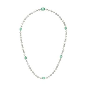 구찌 인터로킹 G 불 체인 네클리스 실버 701611-J8410-8414