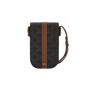 셀린느 트리옹프 캔버스 카프스킨 폰 파우치 탄 10H742DCH-04LU