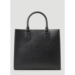 25 FW 돌체 앤 가바나 로고 데보시드 크로스 스트랩 레더 토트백 블랙 BM2272 AS738 80999