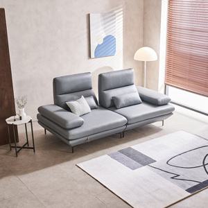 [다우닝] 에일로 3인 스윙 전체 천연가죽 소파+스툴