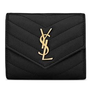 생로랑 블랙 퀼티드 패턴 카산드르 지갑 692061BOW01 1000