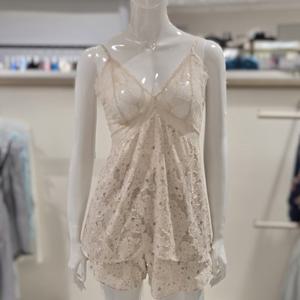 [바바라] 번아웃 프린트 물실크 나시 런닝 캐미솔 ACS4613S BG