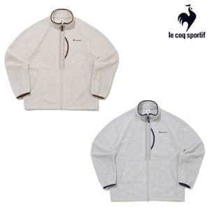 [르꼬끄] 남녀공용 플리스 우븐믹스 루즈 스탠넥 집업 QQ423LFTO2