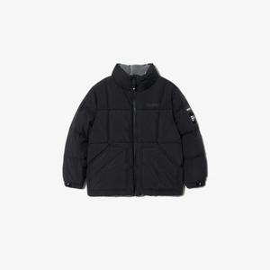 휠라키즈패딩 TQJ FK2DJG4204X-BLK 로고 포인트 반넥 숏패딩